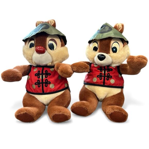 Disneyland Walt Disney World Exclusive China Chip & Dale Bean Plush 11.5” w Tag - Picture 2 of 6